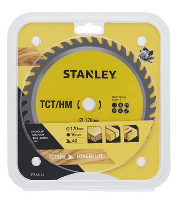 STANLEY DISCO CORTE MADERA 170X16mm STA13125 REF. BK47085 5035048367650