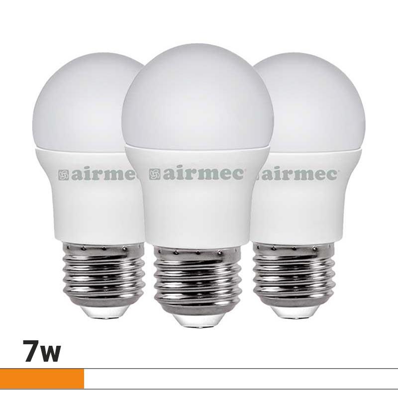 🔴AIRMEC PACK 3 LED ESFERICAS 7W/E27 BLANCA AM130274
