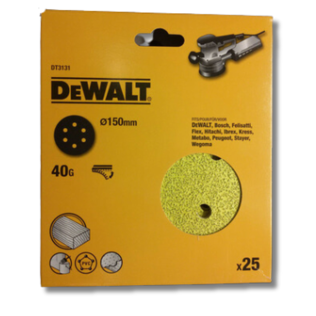 DEWALT DISCO LIJA 150mm 40G DT3131 BK77669
