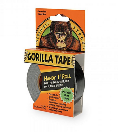 GORILLA CINTA AMERICANA ESTRECHA NEGRA (9mts. x 25mm.) REF. 3044400