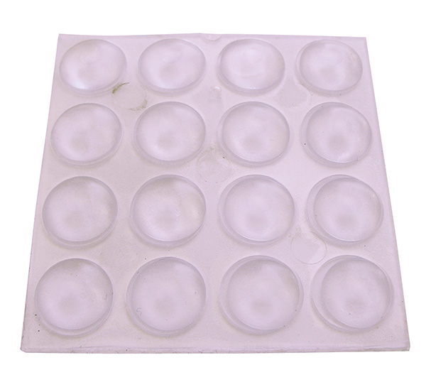 BRINOX GOTAS PLANAS TRANSPARENTES ADHESIVAS 12MM X2,5MM  16 UDS. REF. B70630H