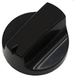 MANDO CC TEKA/BALAY EJE LARGO 6mm NEGRO REF. 333.1000