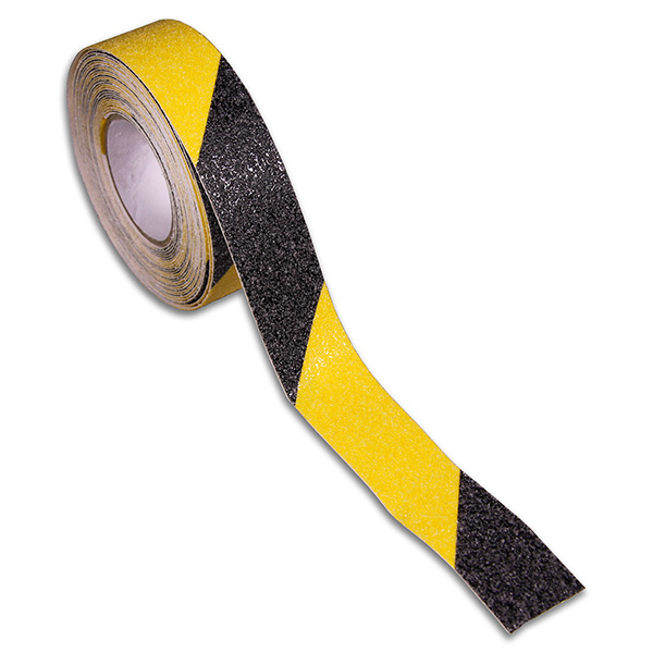 BRINOX CINTA ANTIDESLIZANTE ADHESIVA NEGRO AMARILLO 25MMX5M REF. B61300A