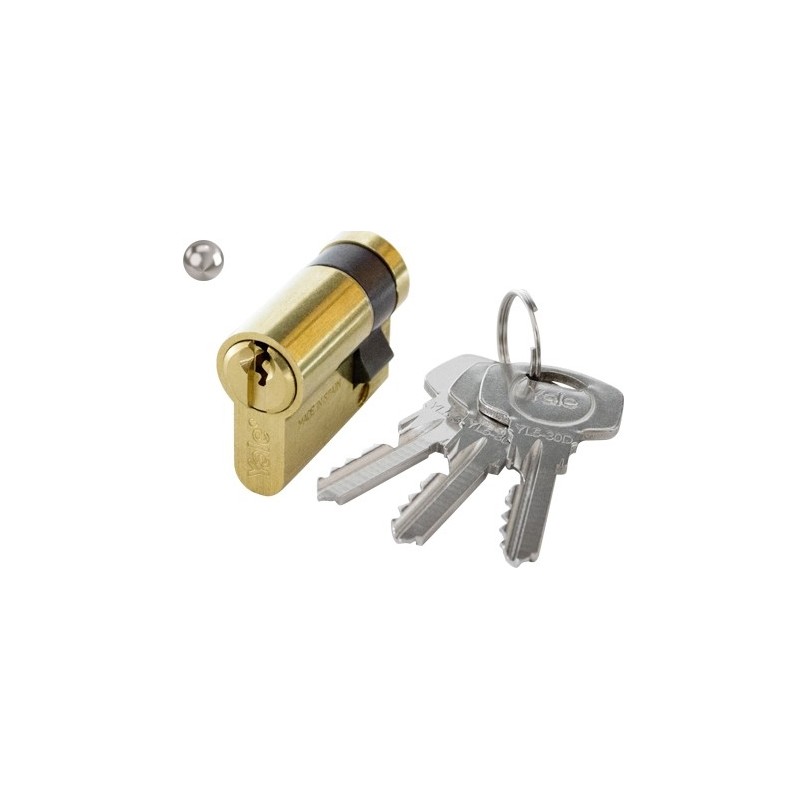 YALE CILINDRO PARTIDO LATON L/LARGA 30+10 753010LT REF. 121177