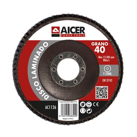 DISCO LAMINAS DESBASTE ACERO/MADERA 115mm G40 AC1126