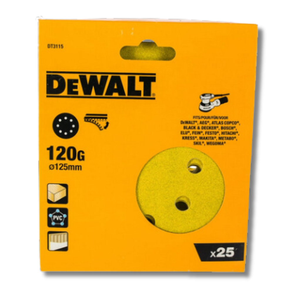 DEWALT DISCO LIJA  125mm    120g DT3115 REF. BK02700