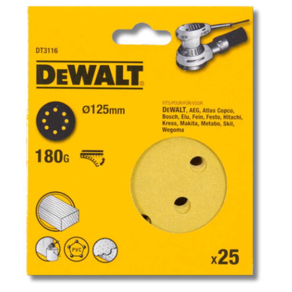DEWALT DISCO LIJA  125mm    120g DT3116 BK77667