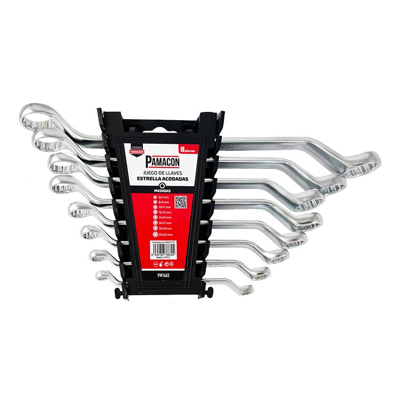🔴PAMACON JGO. LLAVES ESTRELLA ACODADAS 6-22MM 8PCS PM1463