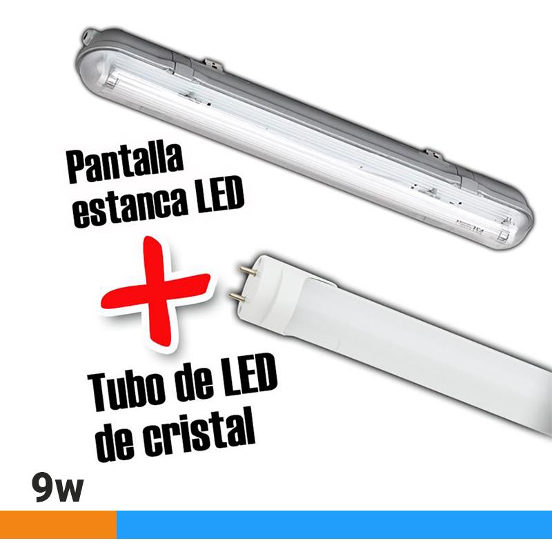 🔴AIRMEC PANTALLA ESTANCA 60CM CON TUBO LED 9W AM130122  8435156638593