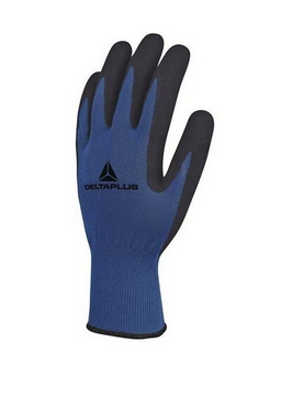 DELTAPLUS GUANTE AZUL ESPUMA LATEX/POLIEST T10 REF. VE631BL10