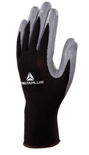 GUANTE POLIESTER NITRILO  NEGRO GRIS TALLA 7 REF. VE712GR07