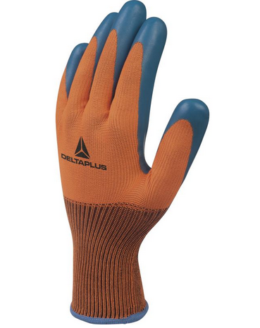 DELTAPLUS GUANTE POLY/LATEX NARANJA/MARINO T-11 REF. VE733OR11