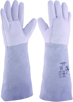 GUANTE PIEL VACUNO GRIS LARGO T9 REF. 10258 110655